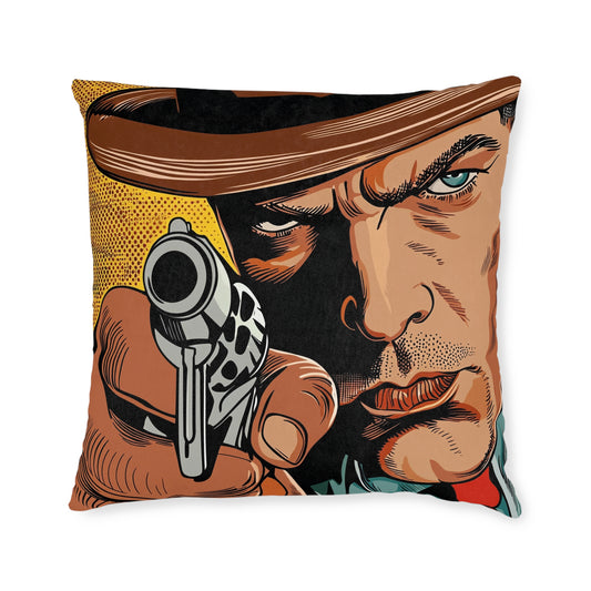 1940s Gangster Comic - Square Cushion - Gangster Home Decor UK