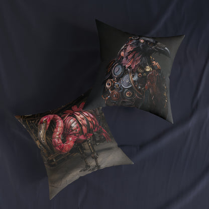 Steampunk Birds - Square Pillow - UK