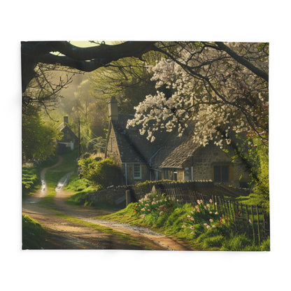 English Springtime 3 Arctic Fleece Blanket - UK, USA