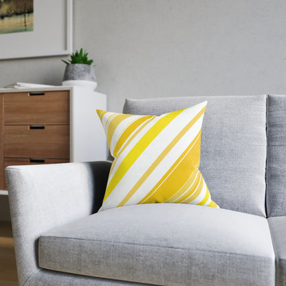 Fresh Lemon Stripes - Square Pillow - UK