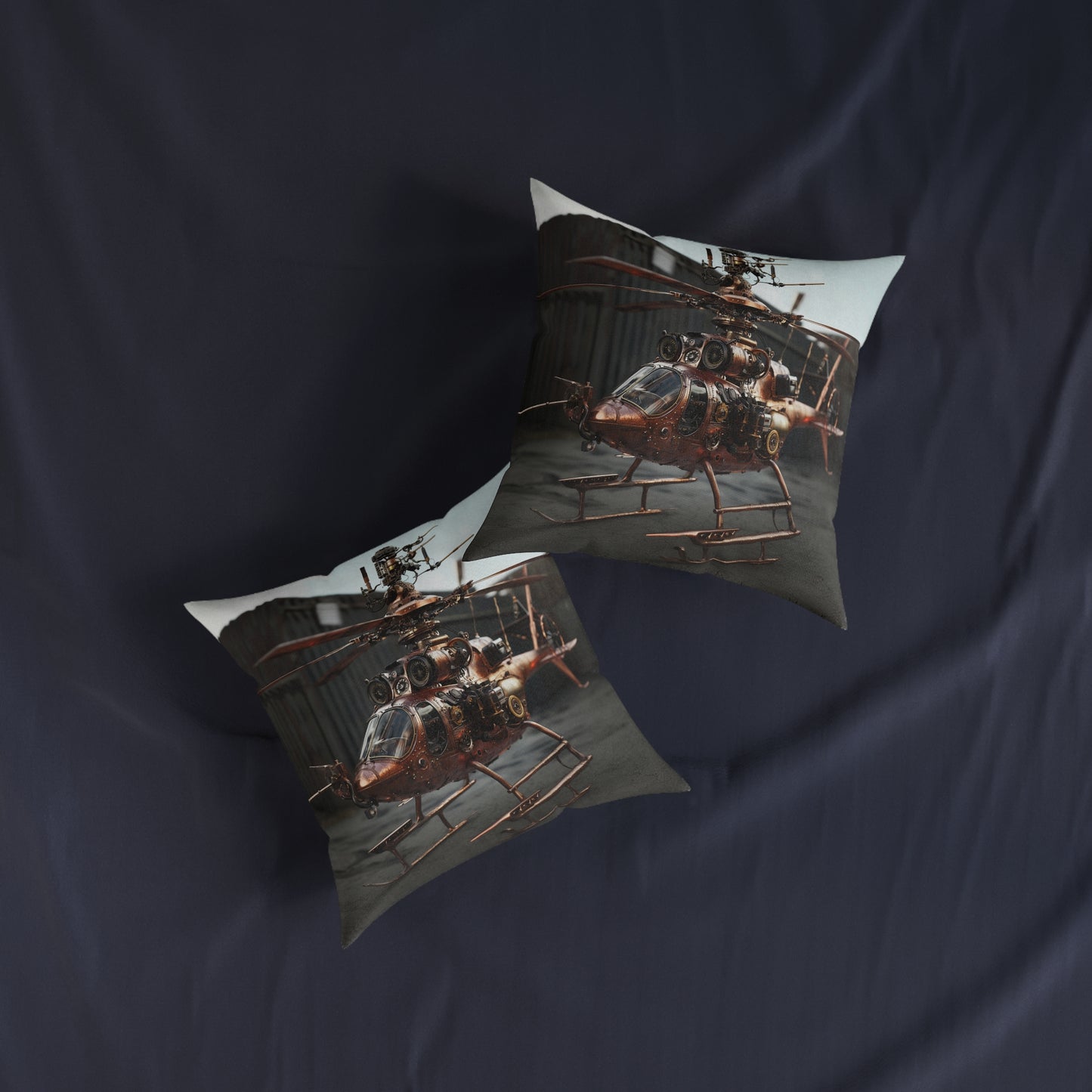 Industrial-Style Square Cushion 2 - Steampunk Home Decor UK