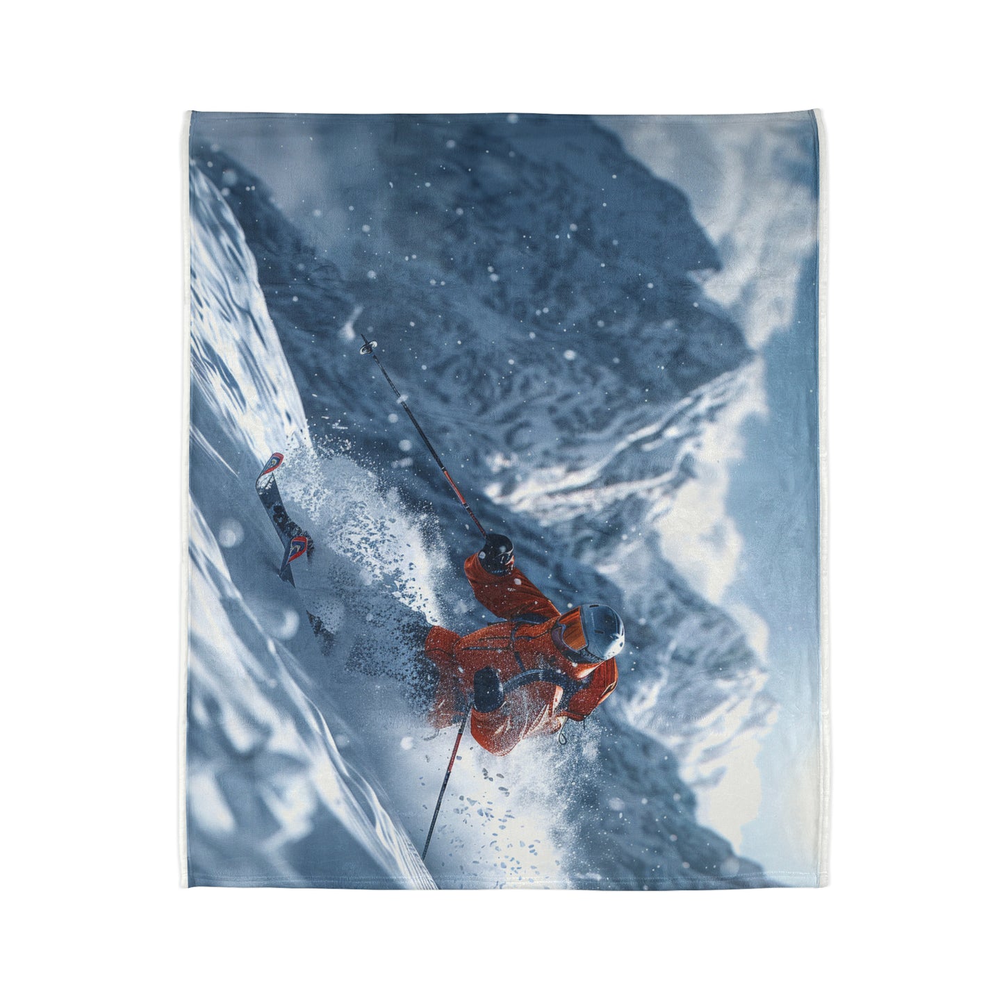 Downhill Skier #3 - Soft Polyester Blanket