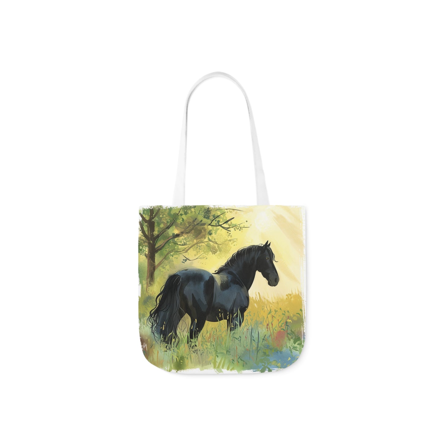 Horse #4 Polyester Canvas Tote Bag (AOP)