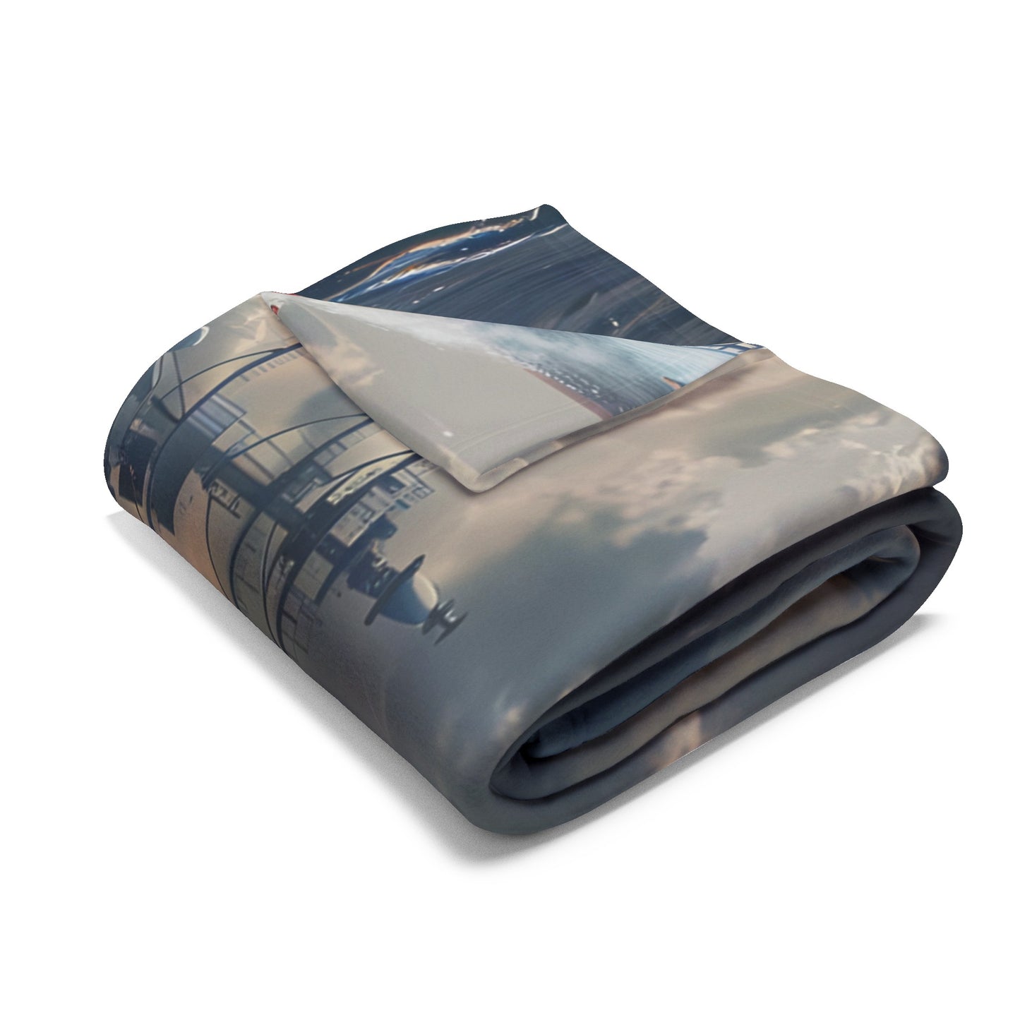 Aircraft Carrier 1 Arctic Fleece Blanket - USA