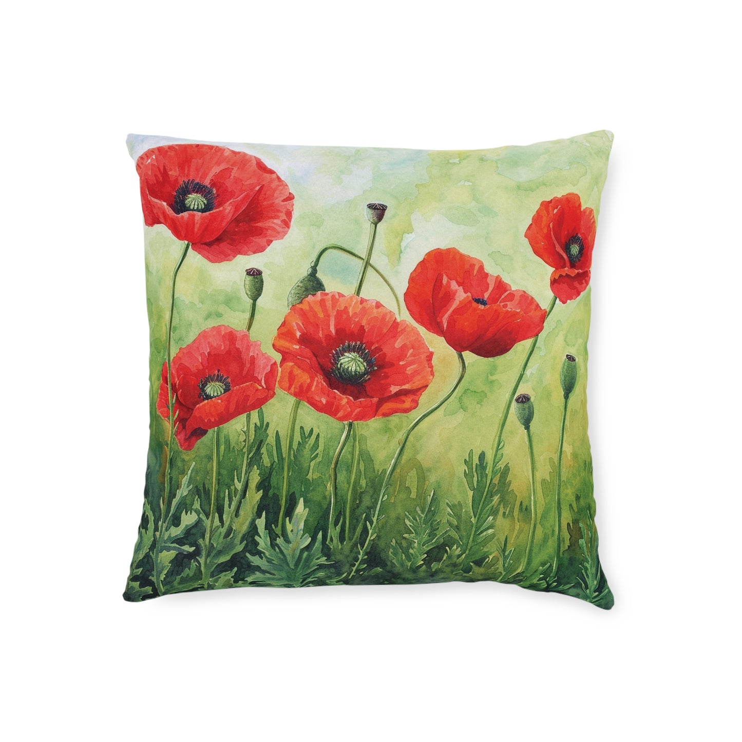 Poppies - Square Pillow - UK