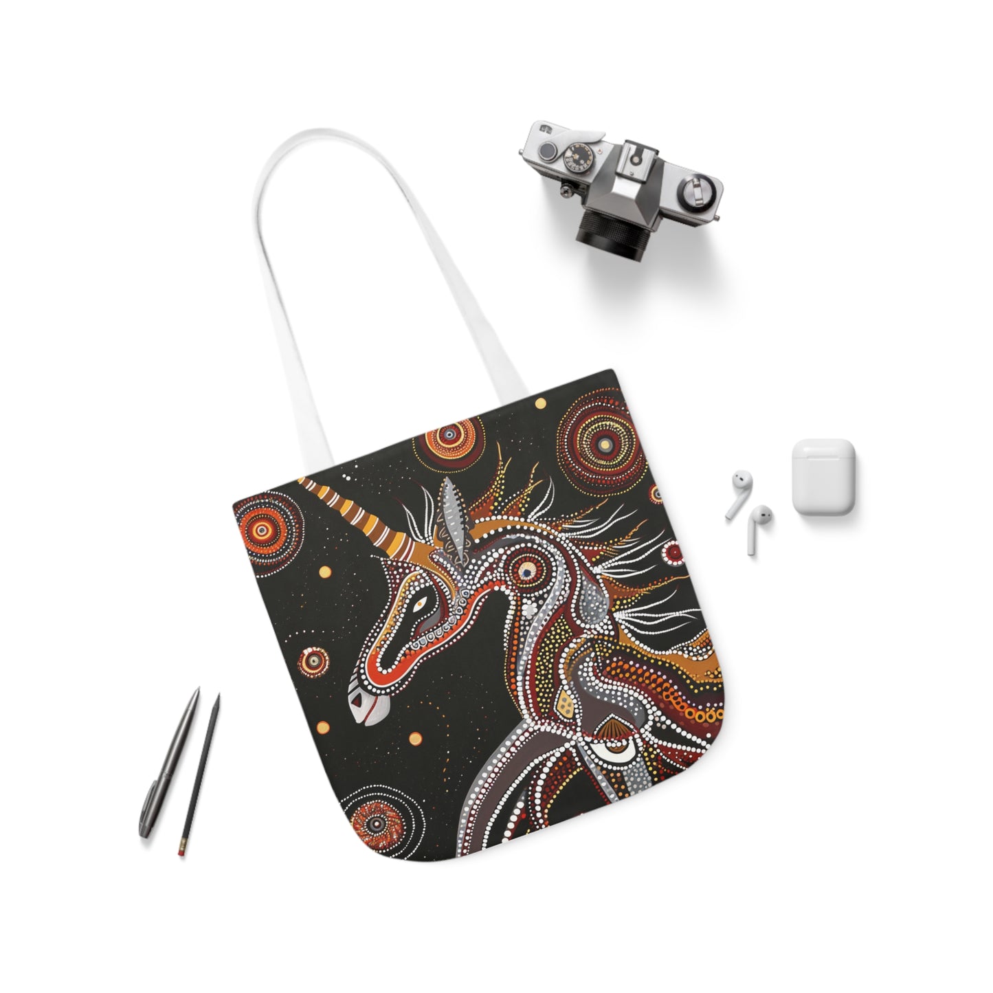 Native Australian Art #4 - Polyester Canvas Tote Bag (AOP)