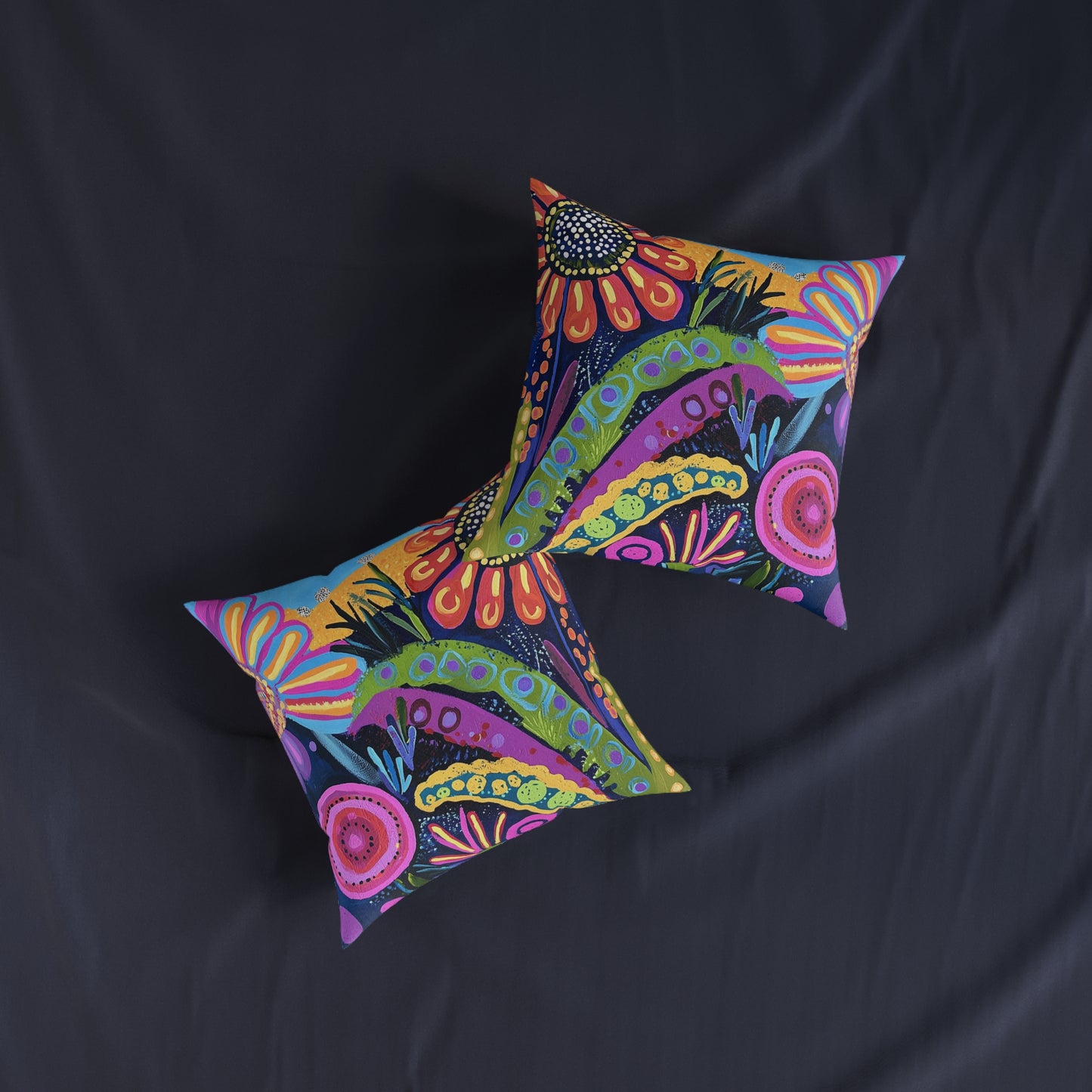 Traditional Aboriginal 2 - Square Pillow - UK