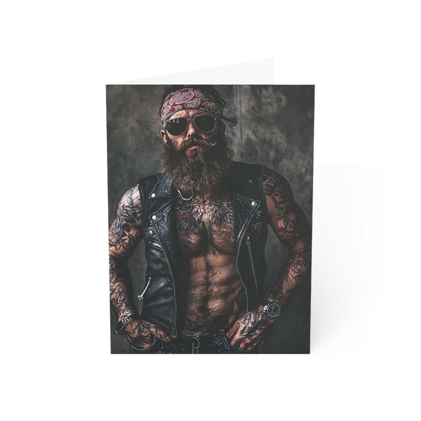 Large Hairy Biker Greeting Cards - Set of 1, 10, 30, or 50pcs for All Occasions - USA