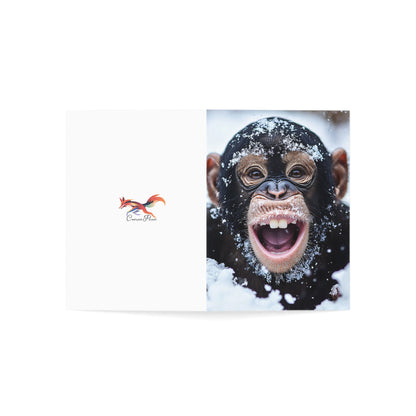 Happy Monkey Greeting Cards - Set of 1, 10, 30, or 50pcs for All Occasions - USA
