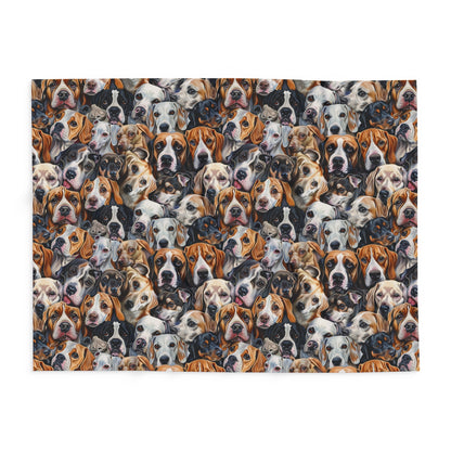 Dog Collage #1 Arctic Fleece Blanket - USA