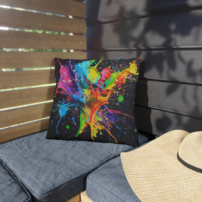 Paint Splash - Outdoor Pillows - USA