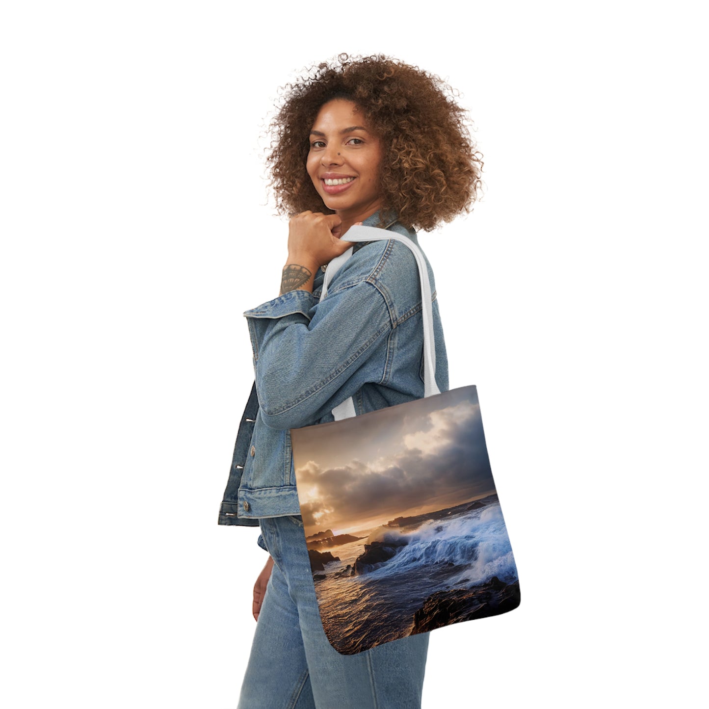 Seascape #4 - Polyester Canvas Tote Bag (AOP)