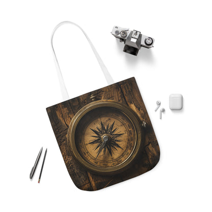 Compass - Polyester Canvas Tote Bag (AOP)