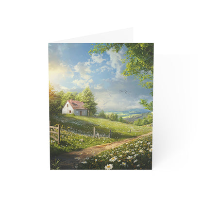Pretty English Countryside Greeting Cards - Set of 1, 10, 30, or 50pcs for All Occasions - USA