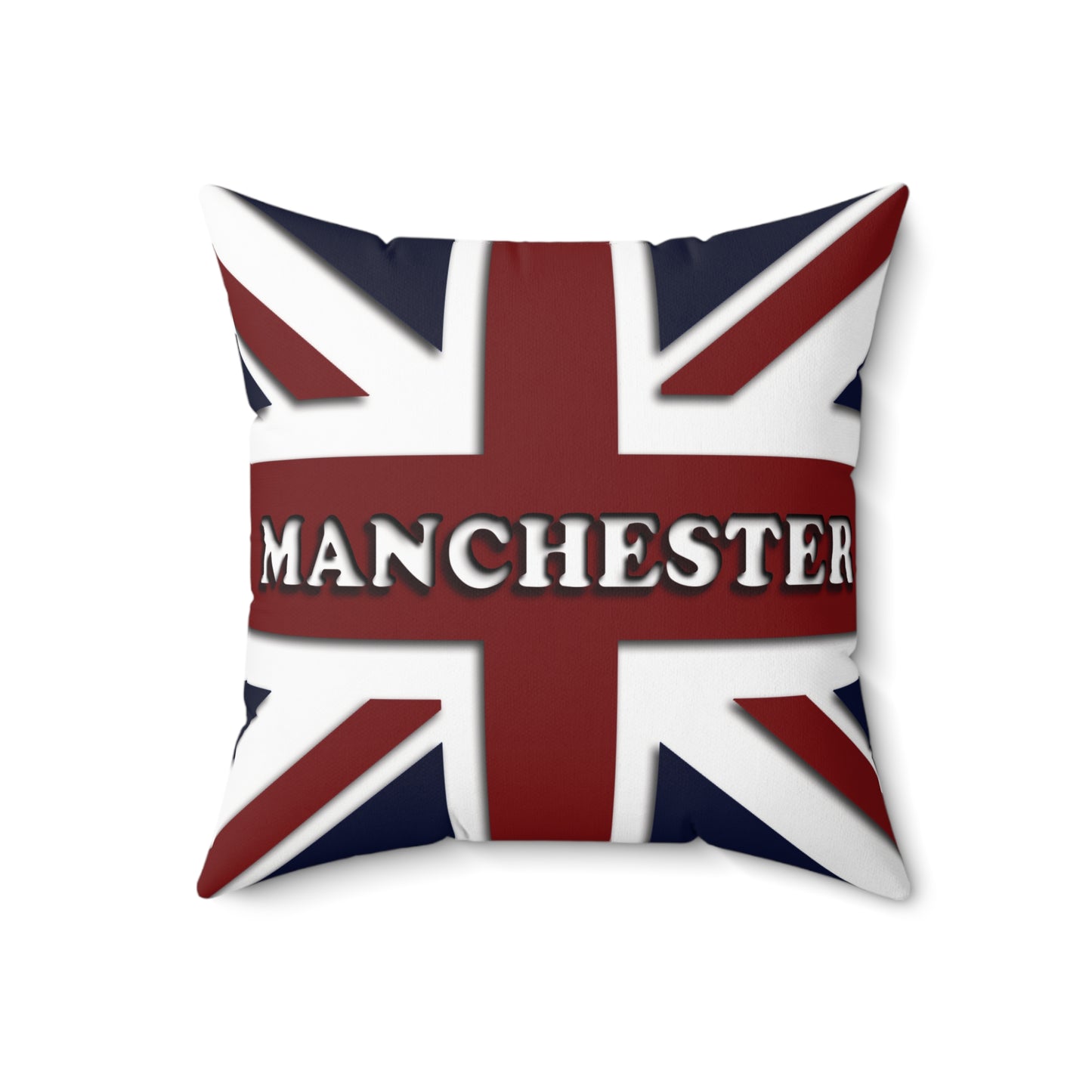 Union Jack Manchester Square Pillow - Cozy British Home Decor - USA