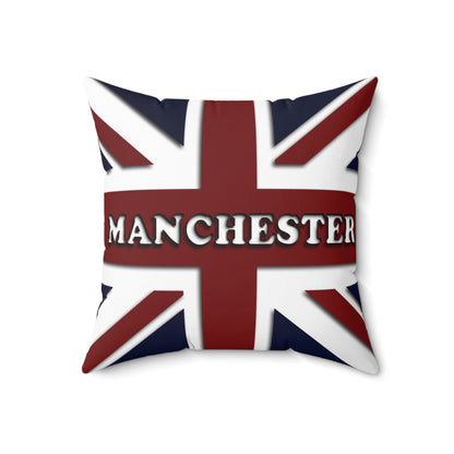 Union Jack Manchester Square Pillow - Cozy British Home Decor - USA
