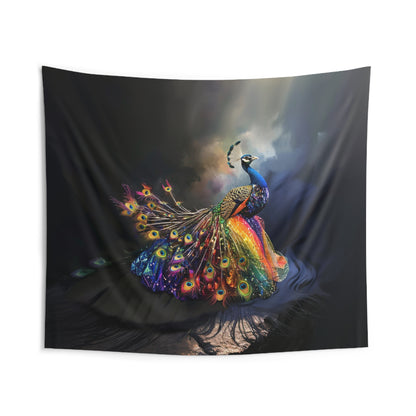 Rainbow Peacock - Indoor Wall Tapestries - USA