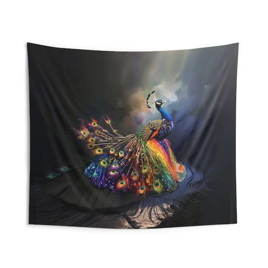 Rainbow Peacock - Indoor Wall Tapestries - USA