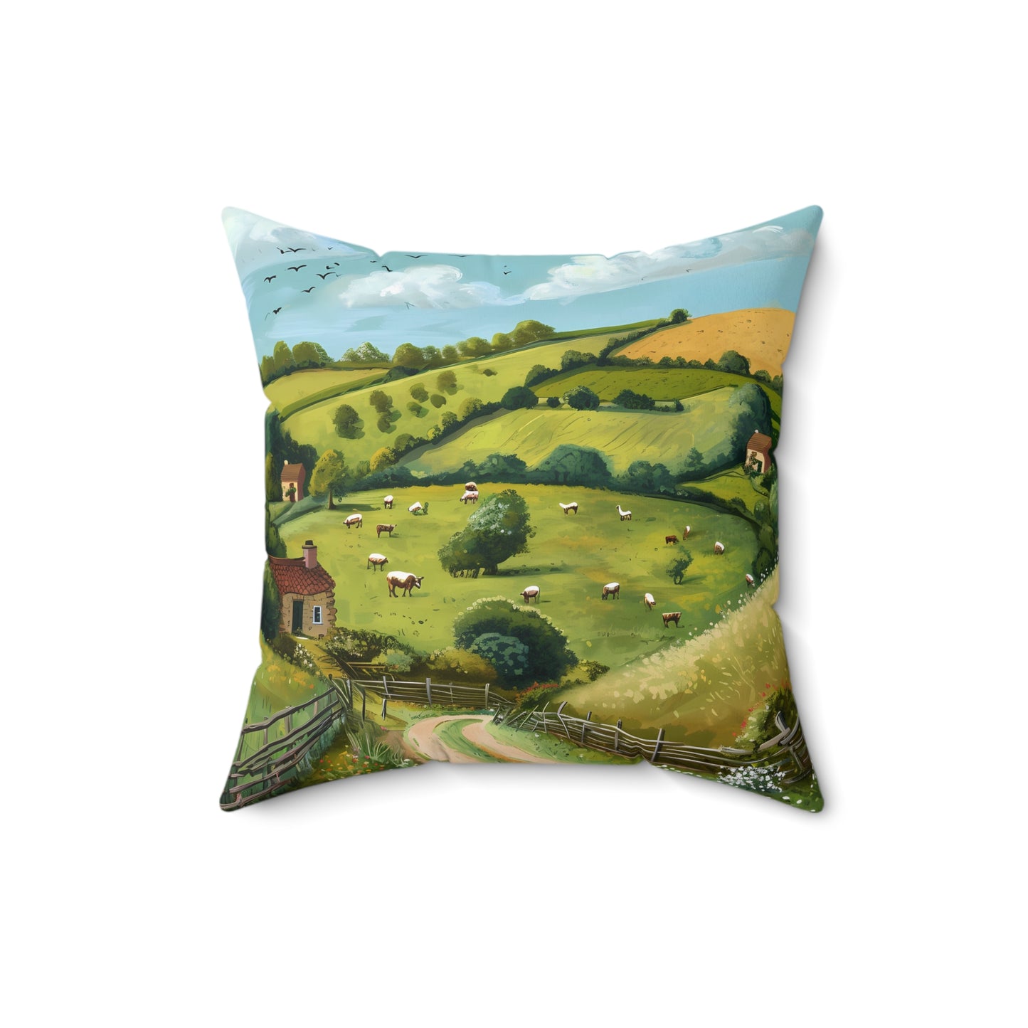 Countryside #2 - Spun Polyester Pillow USA