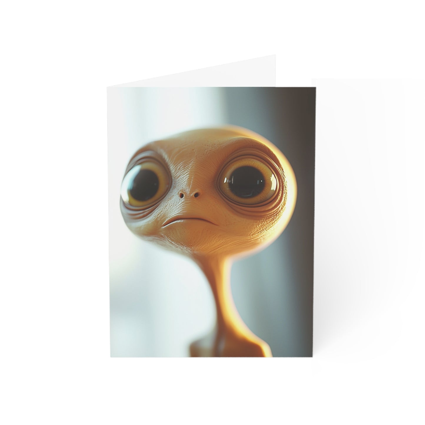 Sad Little Alien Greeting Cards - Set of 1, 10, 30, or 50pcs for All Occasions - USA