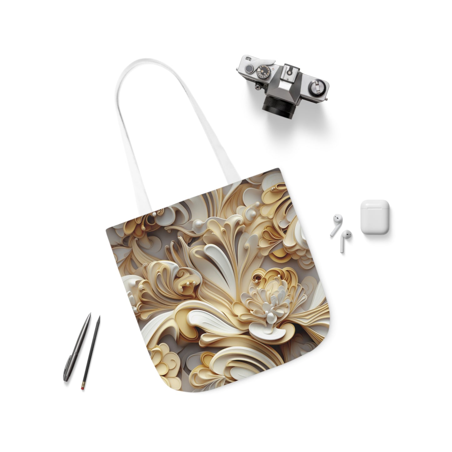 Brocade Design - Polyester Canvas Tote Bag (AOP)