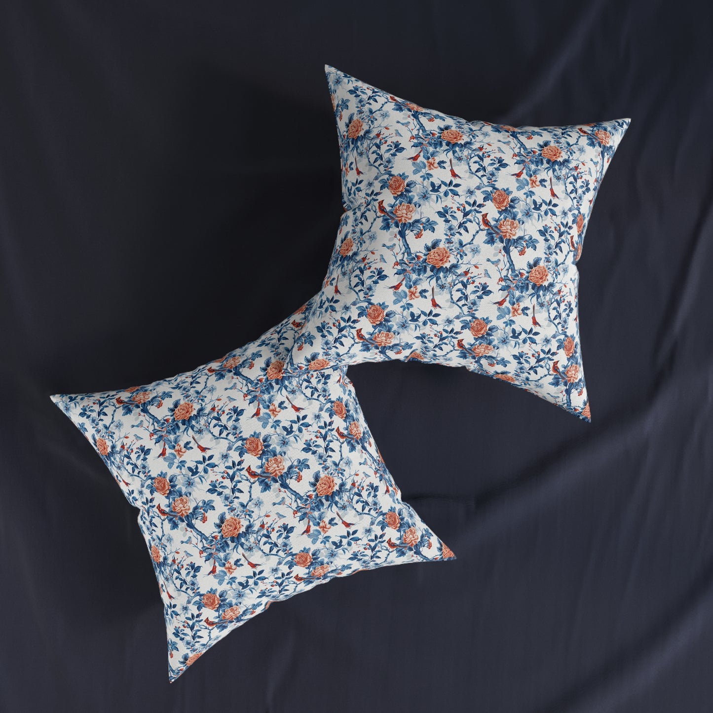 Blue Chinoiseries - Square Pillow - UK