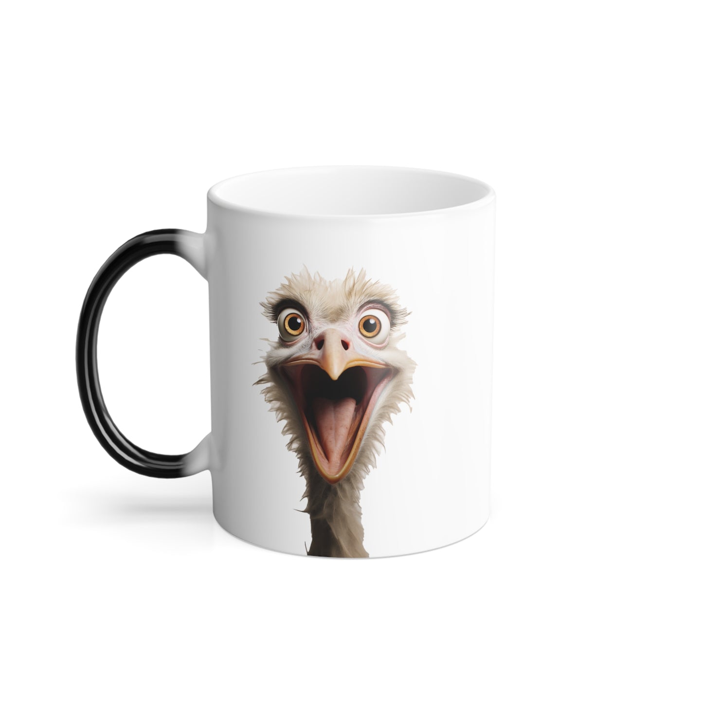 Ostrich Morphing Mug, 11oz - NOT UK