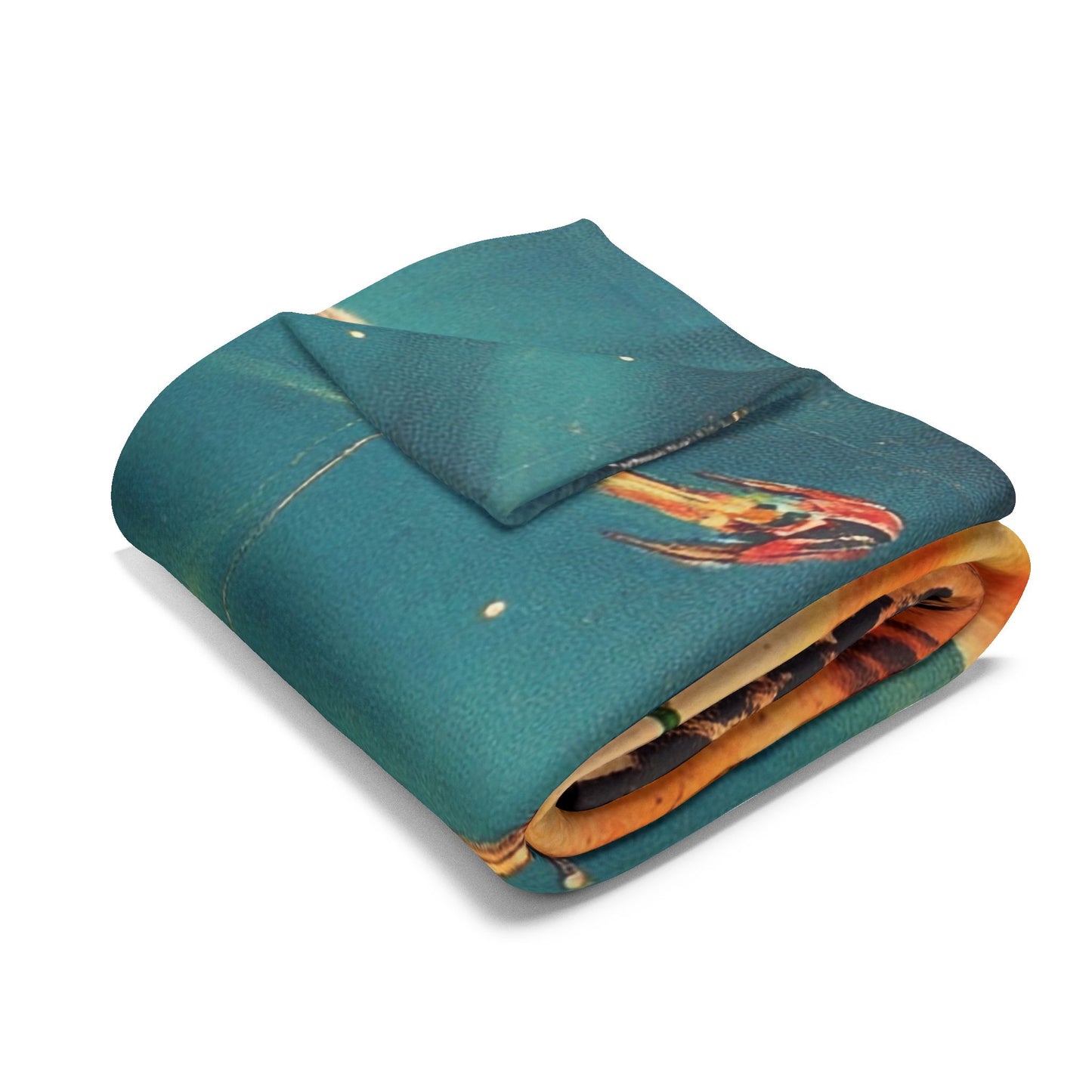Retro Space Adventure Fleece Blanket 6 - Cosy Gift for Sci-Fi Lovers UK