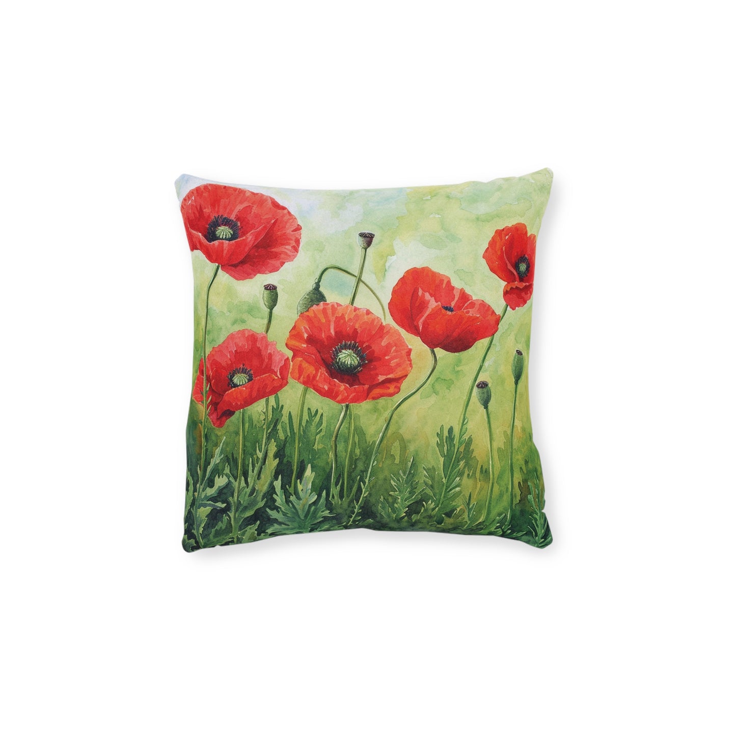 Poppies - Square Pillow - UK