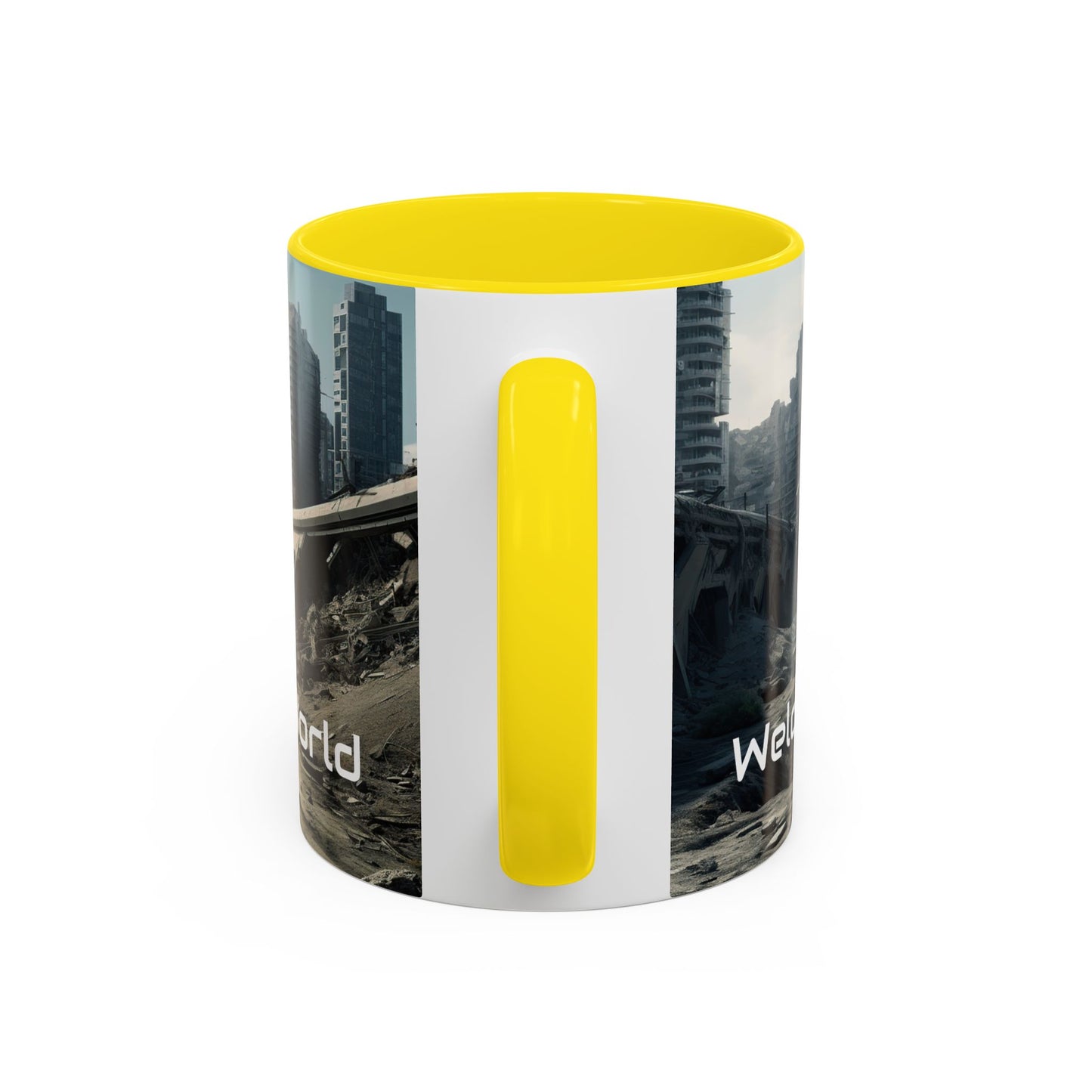 Futuristic Landscape Accent Coffee Mug - Perfect for Sci-Fi Lovers - UK