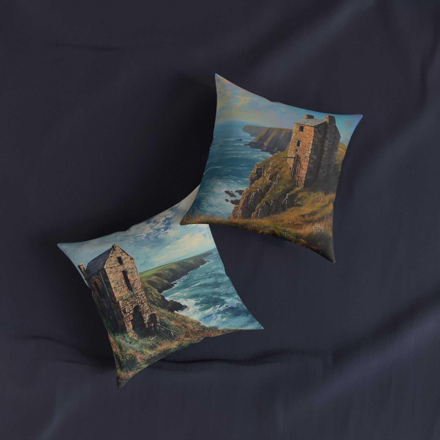 Cornwall - Engine House Cushion - UK