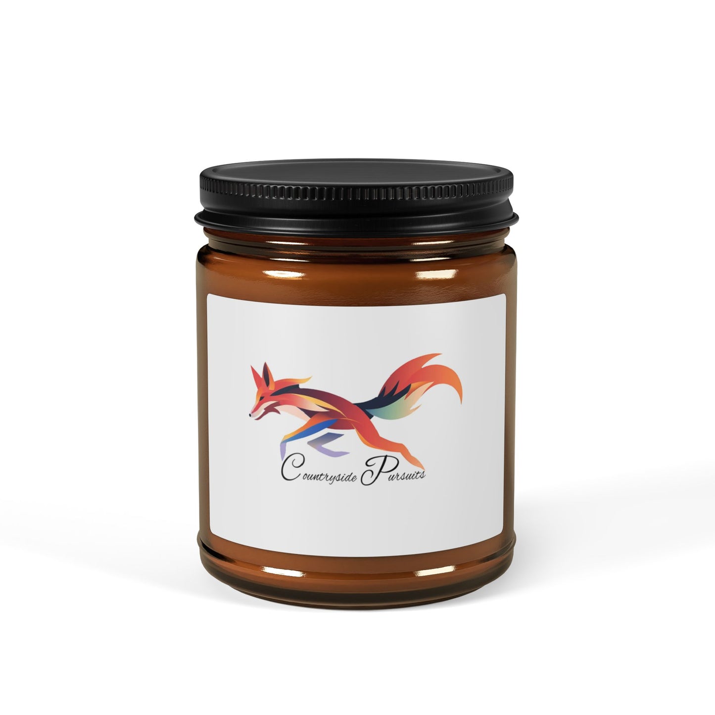 Colorful Scented Soy Candle - Eco-Friendly Amber Jar USA