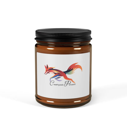 Colorful Scented Soy Candle - Eco-Friendly Amber Jar USA