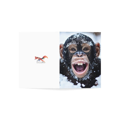 Happy Monkey Greeting Cards - Set of 1, 10, 30, or 50pcs for All Occasions - USA