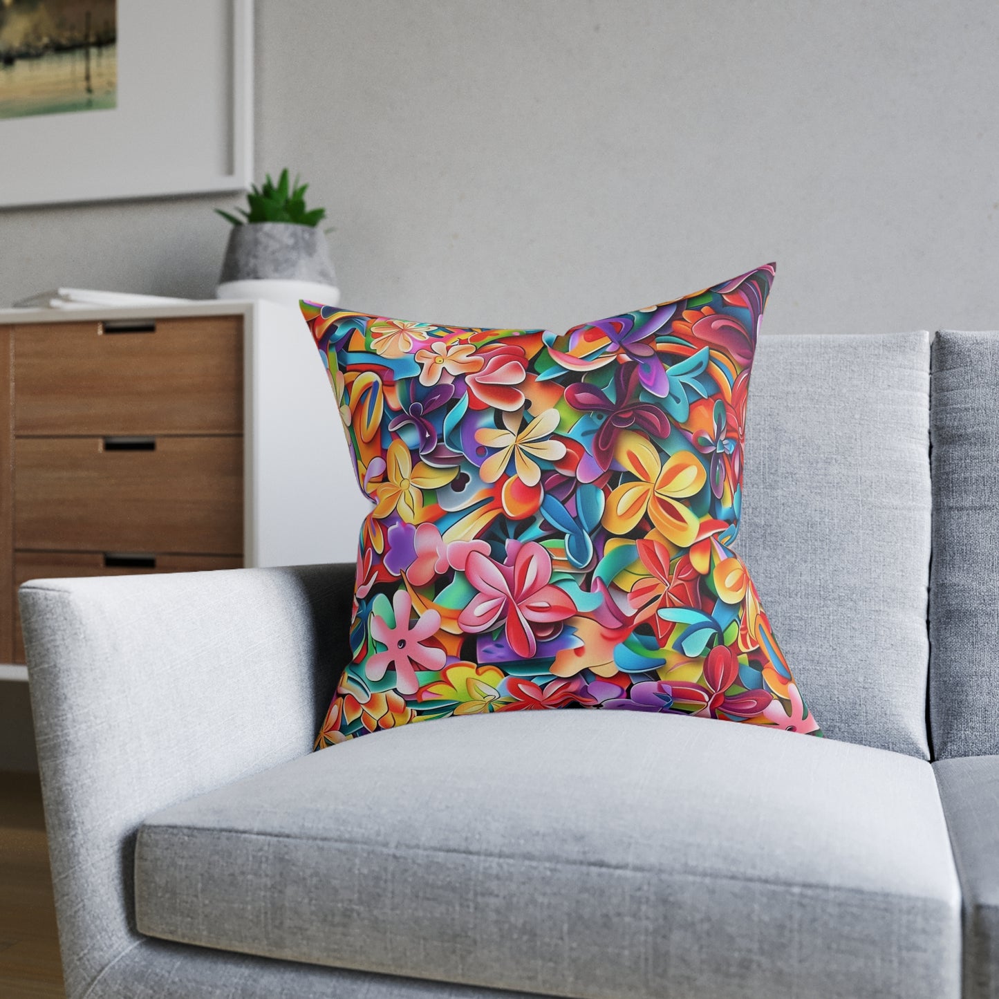 Summer Flowers - Square Pillow - UK