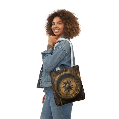 Compass - Polyester Canvas Tote Bag (AOP)