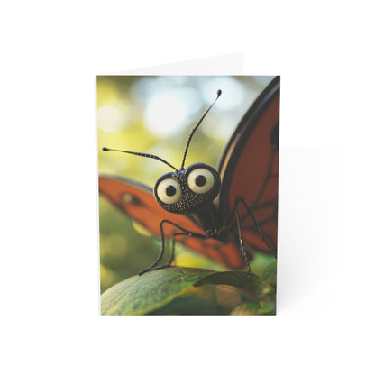 Staring Butterfly Greeting Cards - Set of 1, 10, 30, or 50pcs for All Occasions - USA