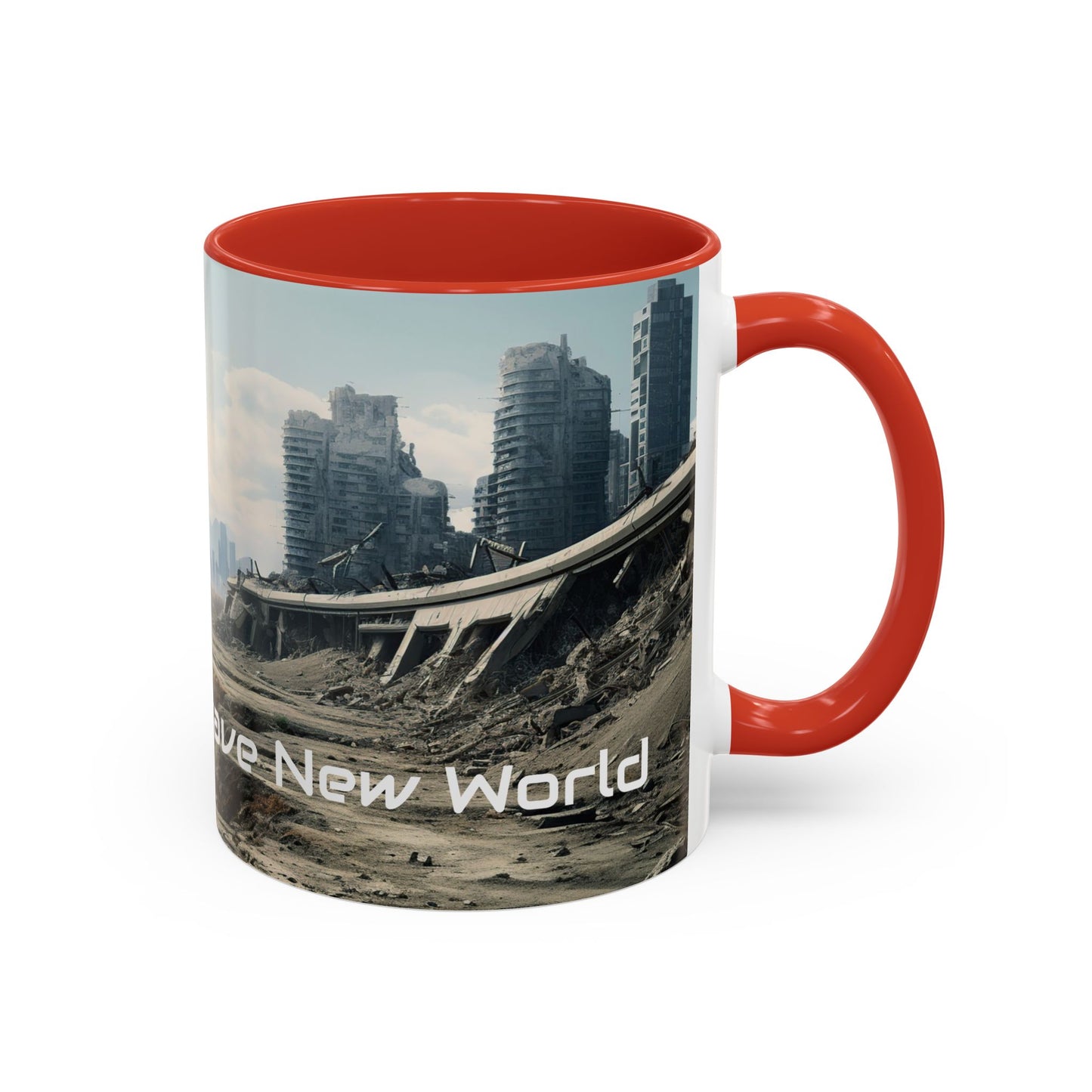 Futuristic Landscape Accent Coffee Mug - Perfect for Sci-Fi Lovers - UK