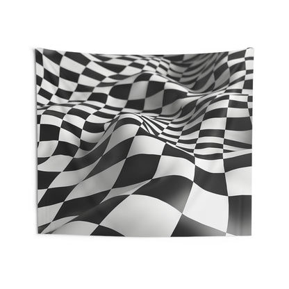 Wavy Check Indoor Wall Tapestry - USA