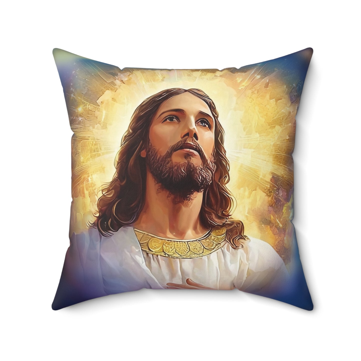 Jesus - Spun Polyester Square Pillow USA