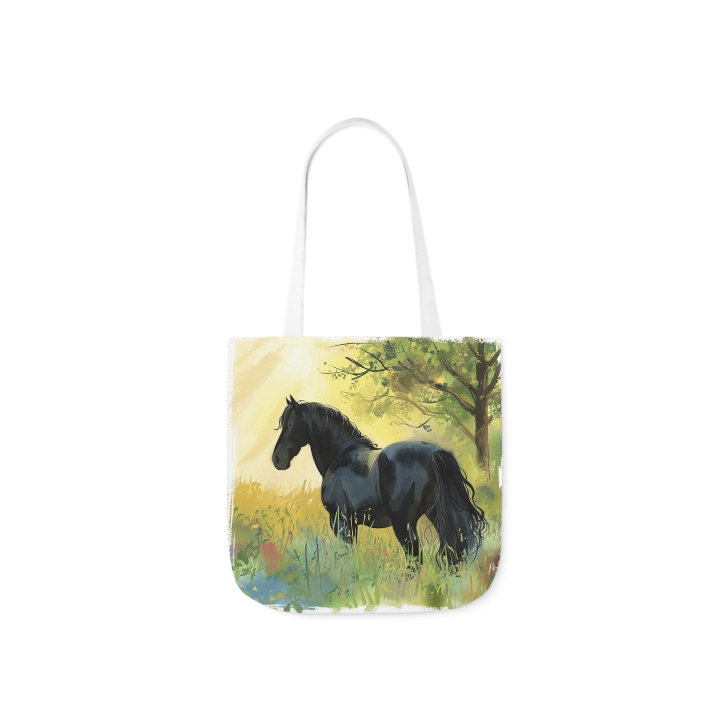 Horse #4 Polyester Canvas Tote Bag (AOP)