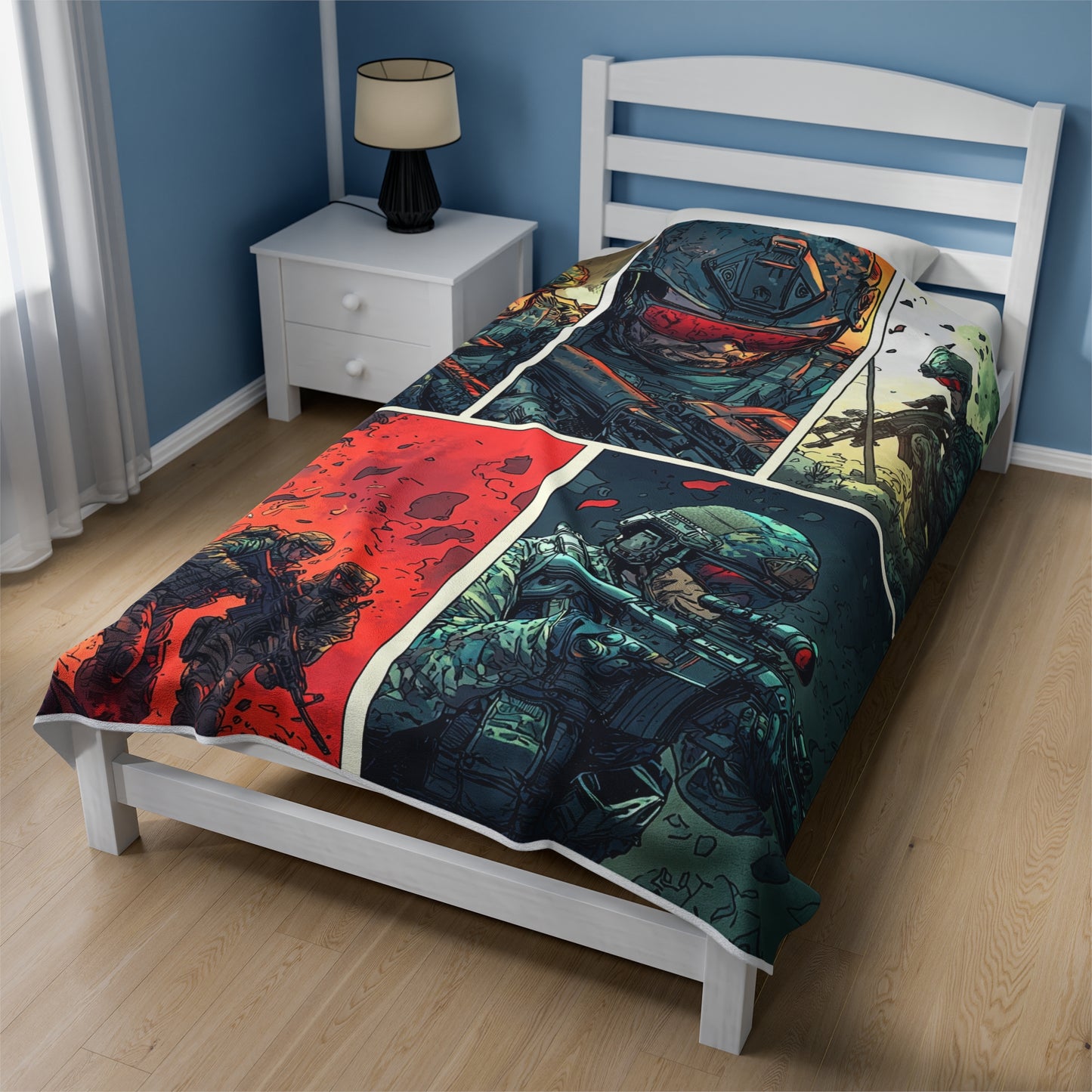 Special Forces Comic Cover 5 - Velveteen Plush Blanket USA