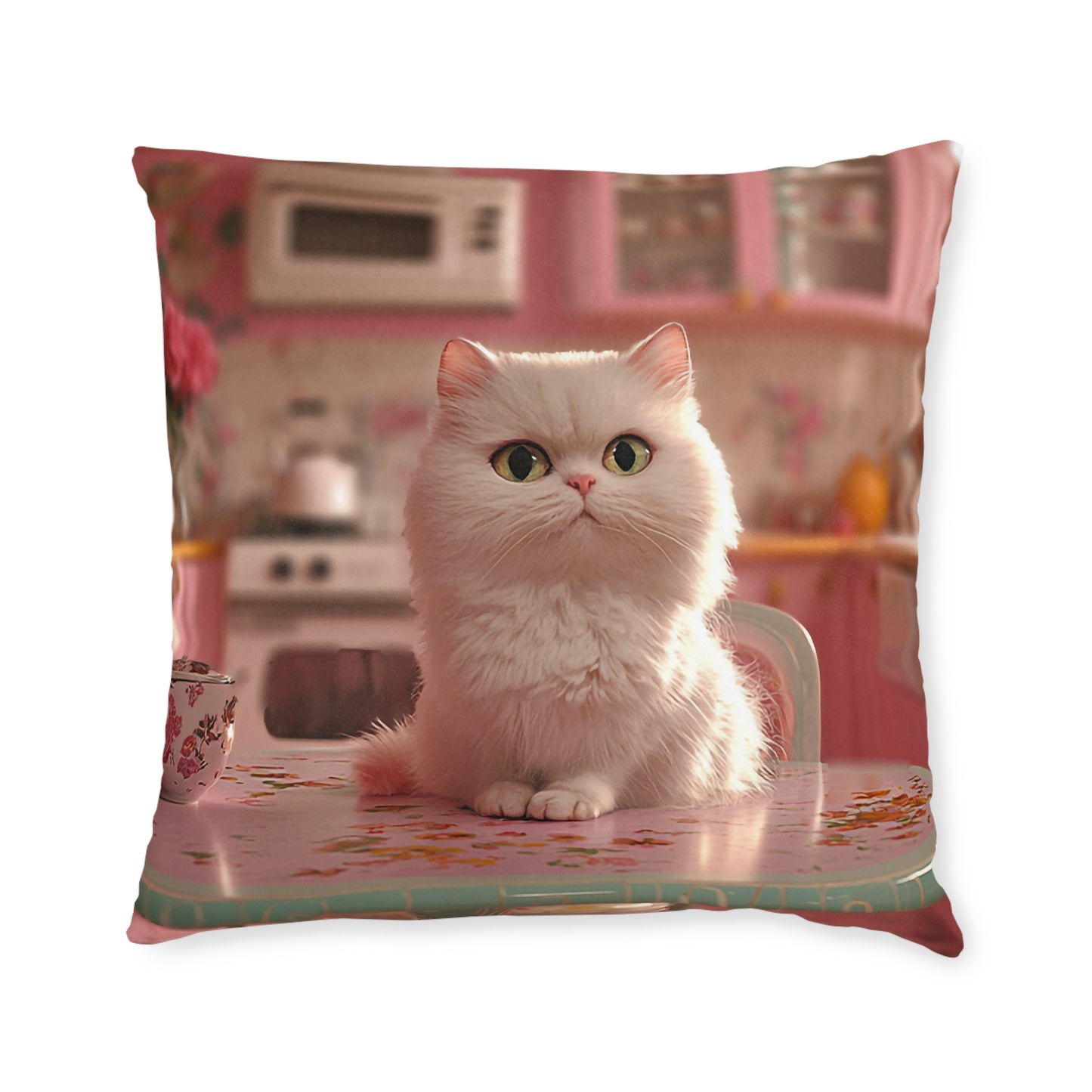 Cute Kitty Square Pillow UK