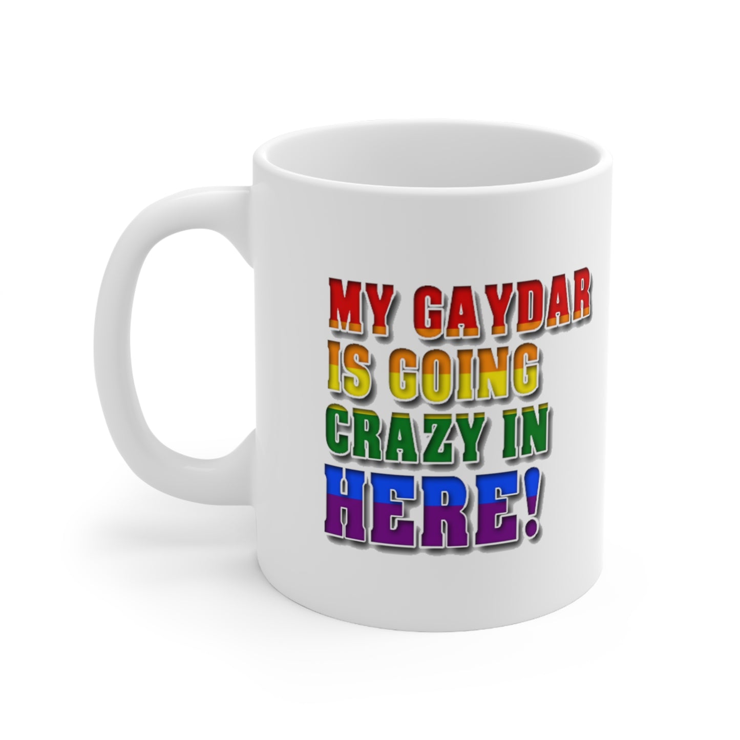 Gaydar Novelty Mug Ceramic Coffee Cups, 11oz, 15oz - UK