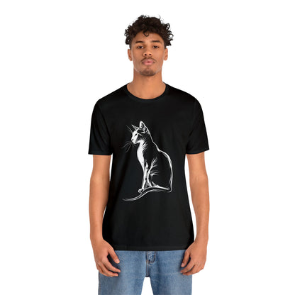 Cat Silhouette #6 - Unisex Jersey Short Sleeve Tee