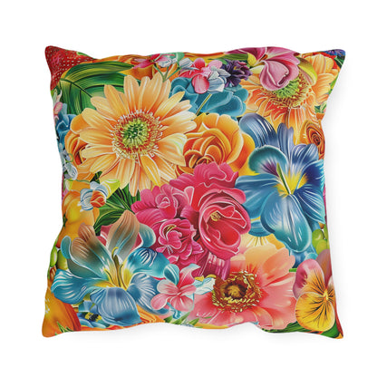 Summer Flowers - Outdoor Pillows - USA