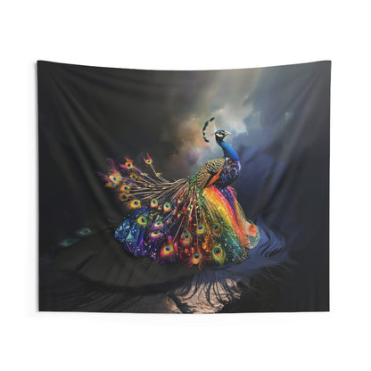 Rainbow Peacock - Indoor Wall Tapestries - USA