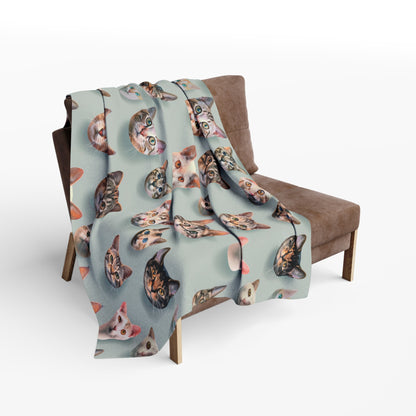 Cat Collage Arctic Fleece Blanket  -  USA