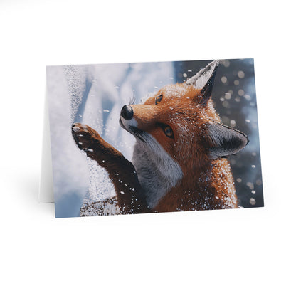 Fox in The Snow - Blank Card (5 Pack) UK