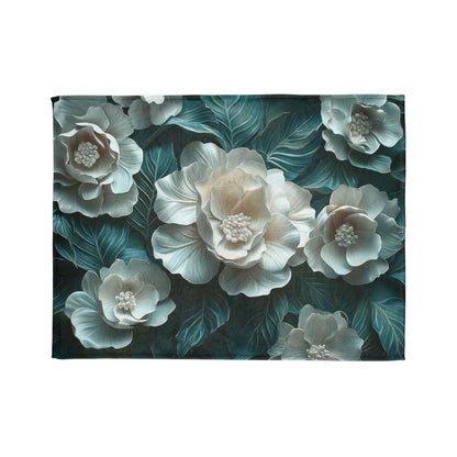 Elegant Floral Soft Polyester Blanket - Cosy Decor for Home and Gifts UK